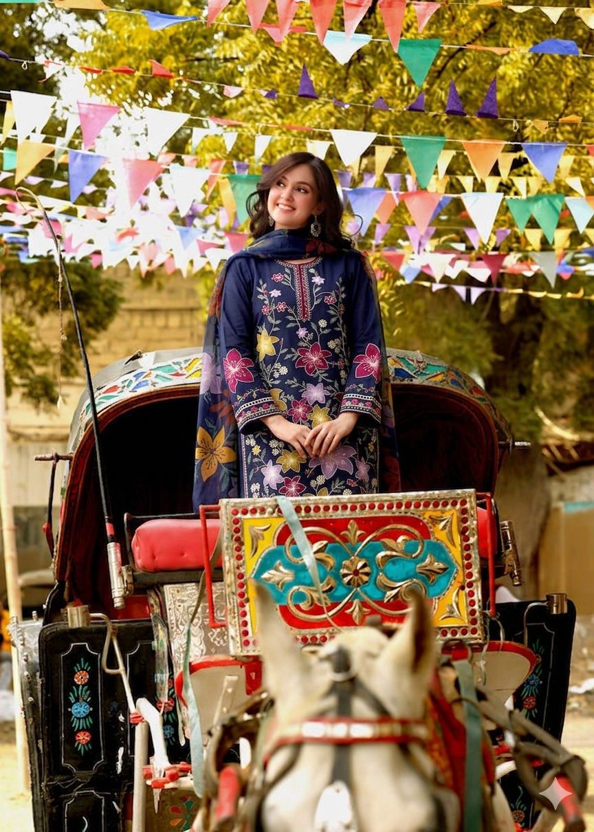 Zara Jahan- Lawn Dress D- 1104