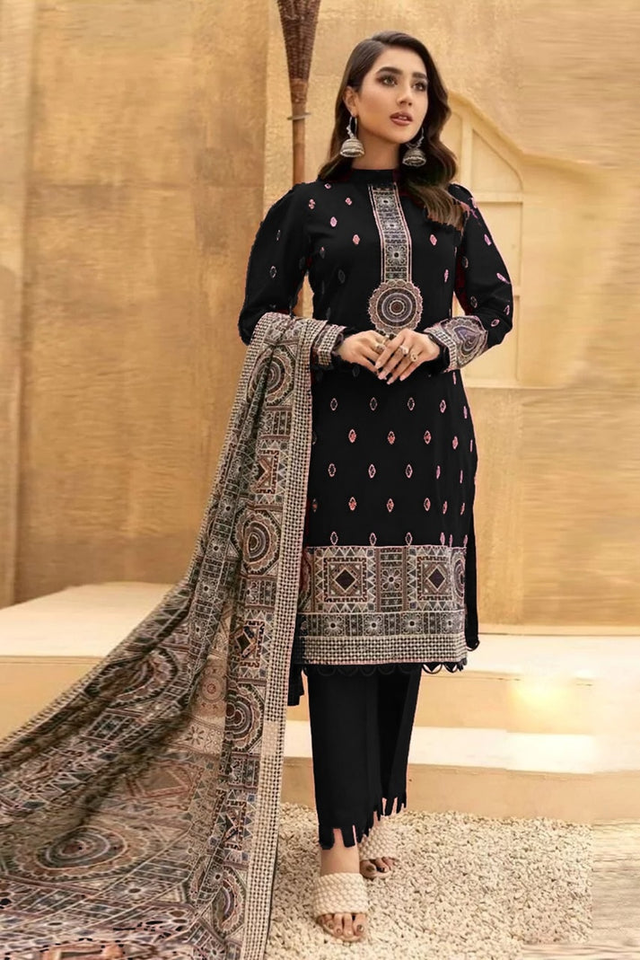 Dhanak 3-Piece Embroidered Dress D-GD 42