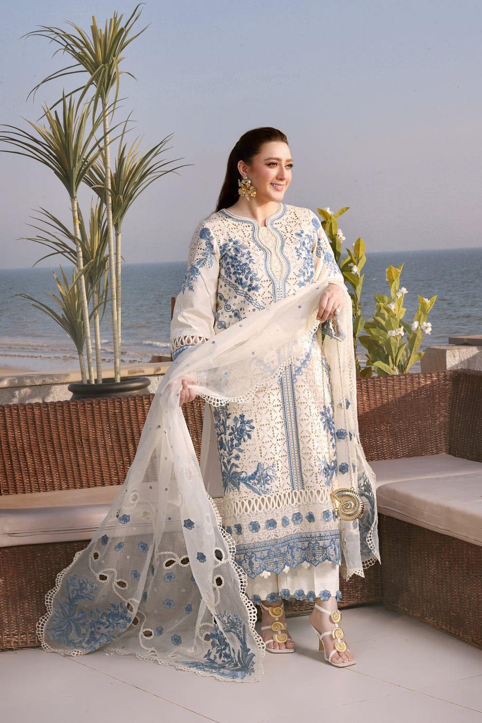 Zara Jahan- Lawn Dress D-1072