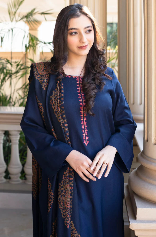 Dhanak 3-Piece Embroidered Dress D-GD 1109