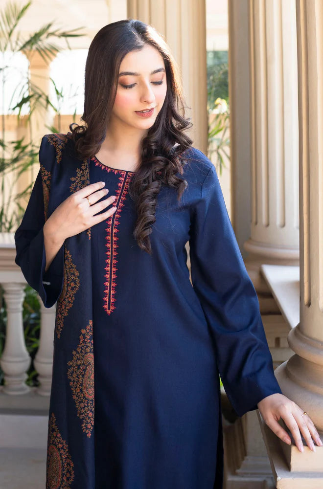 Dhanak 3-Piece Embroidered Dress D-GD 1109