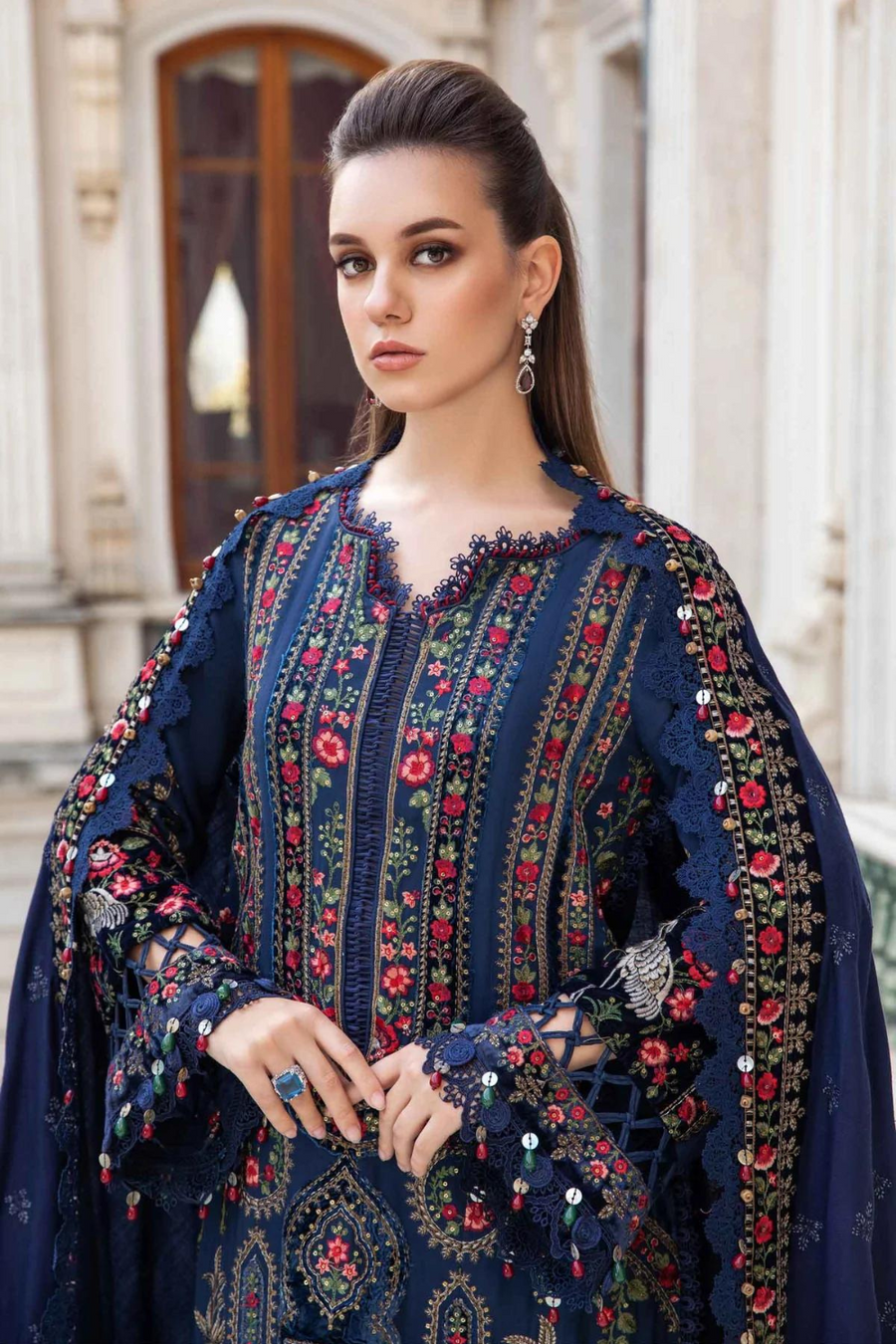 ZARA JAHAN Dhanak 3-Piece Embroidered Dress D-GD 64