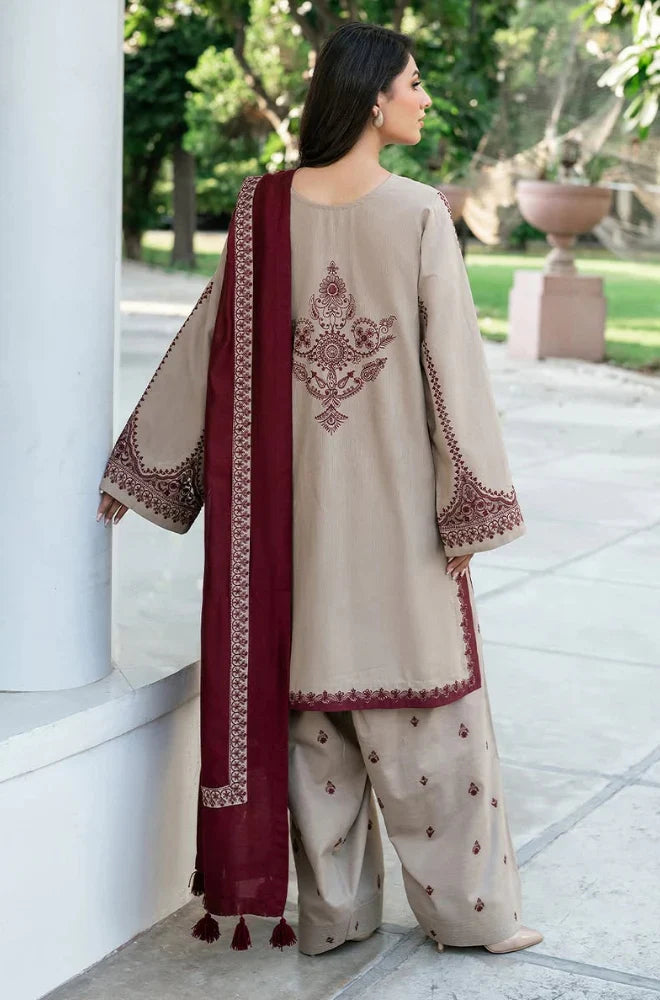 Baroque - 3PC Lawn Embroidered Suit - 554