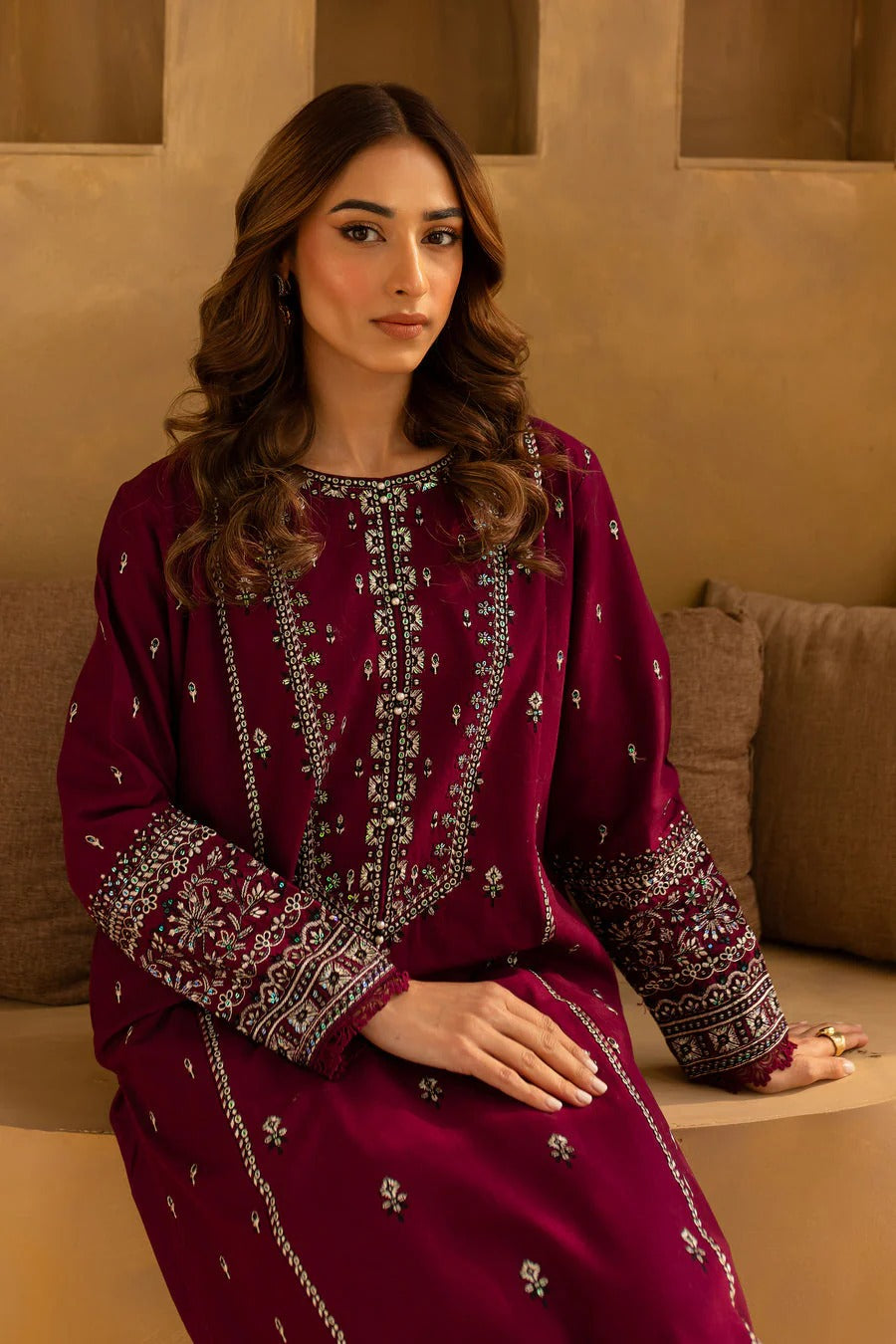Dhanak 2-Piece Embroidered Dress D-92