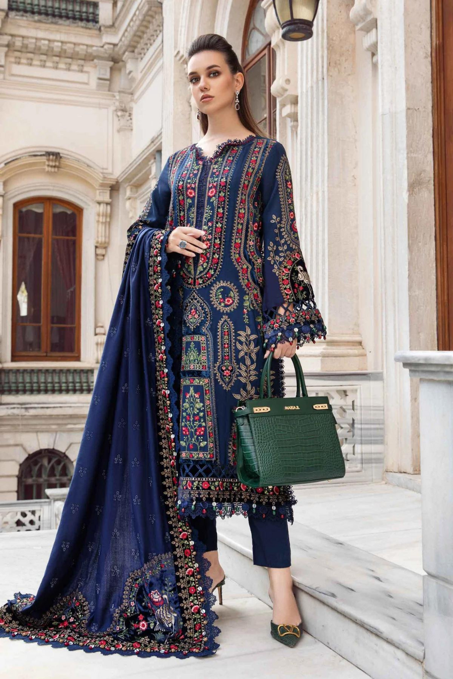 ZARA JAHAN Dhanak 3-Piece Embroidered Dress D-GD 64