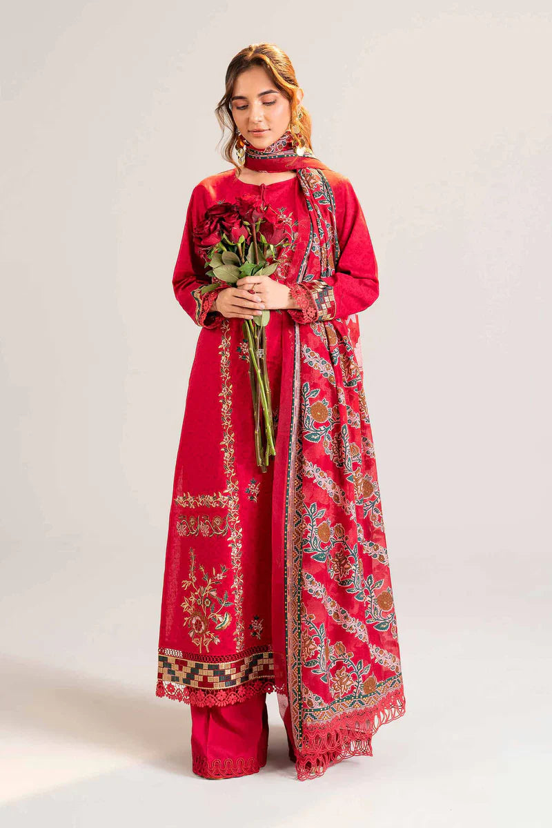 Dhanak 3-Piece Embroidered Dress D-GD 9105