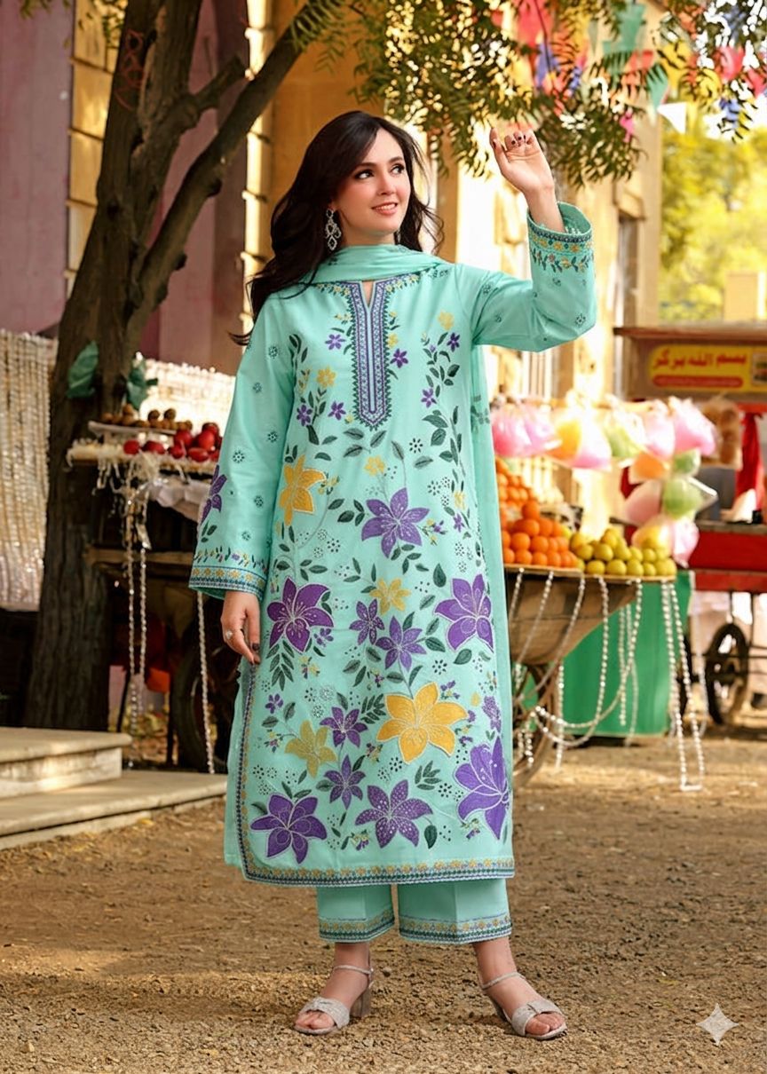 Zara Jahan- Lawn Dress D- 1107