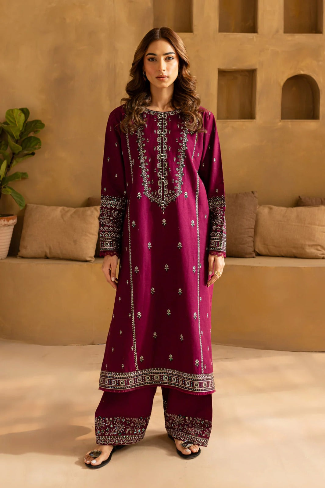 Dhanak 2-Piece Embroidered Dress D-92
