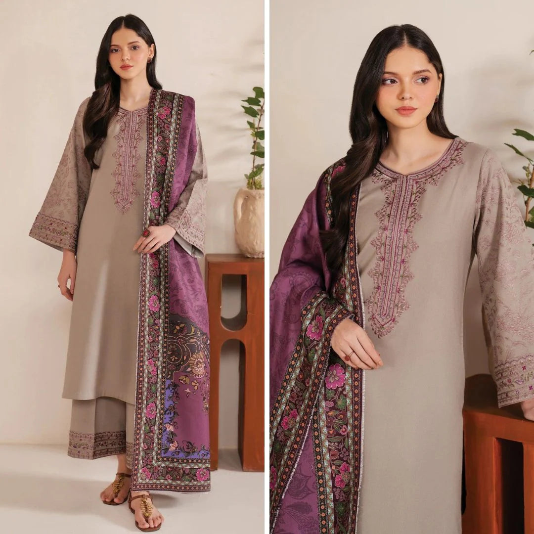 Jazmin 3 Pc Embroidered Lawn Suit - 549