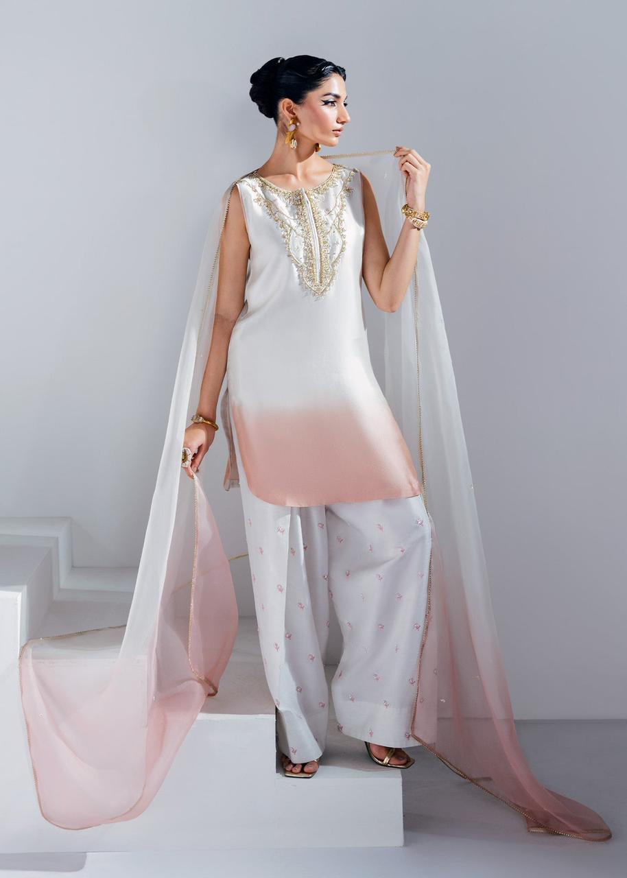 Zara Jahan- Shamooz Silk 3pc Suit Dress D-811