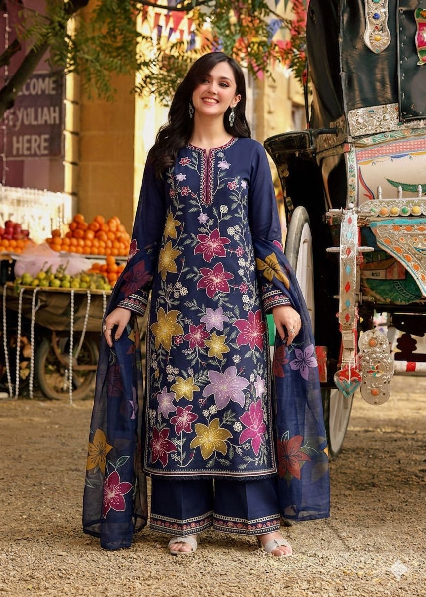Zara Jahan- Lawn Dress D- 1104