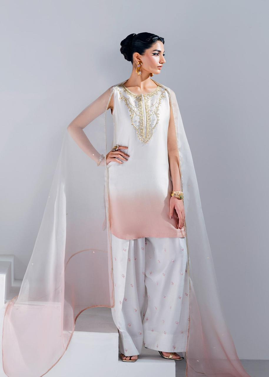 Zara Jahan- Shamooz Silk 3pc Suit Dress D-811