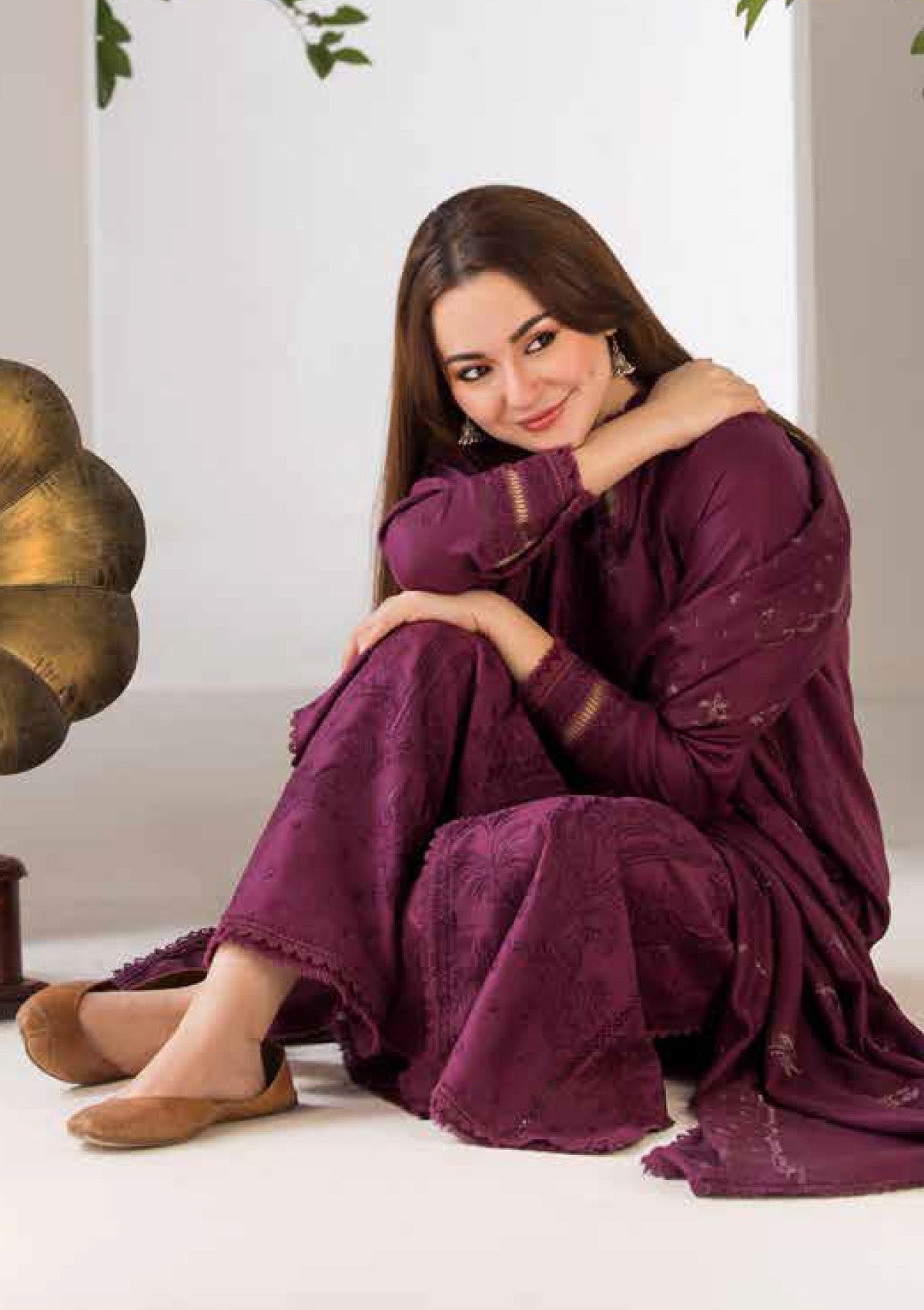 Dhanak 3-Piece Embroidered Dress D-GD 30