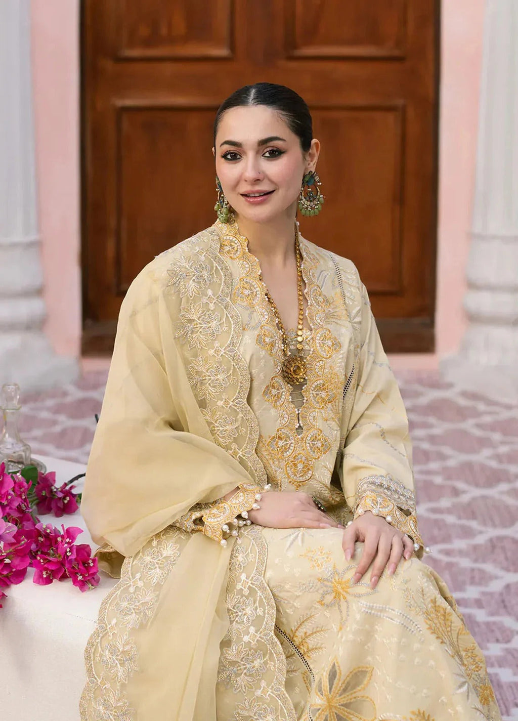 Dhanak 3-Piece Embroidered D-66 Maryam