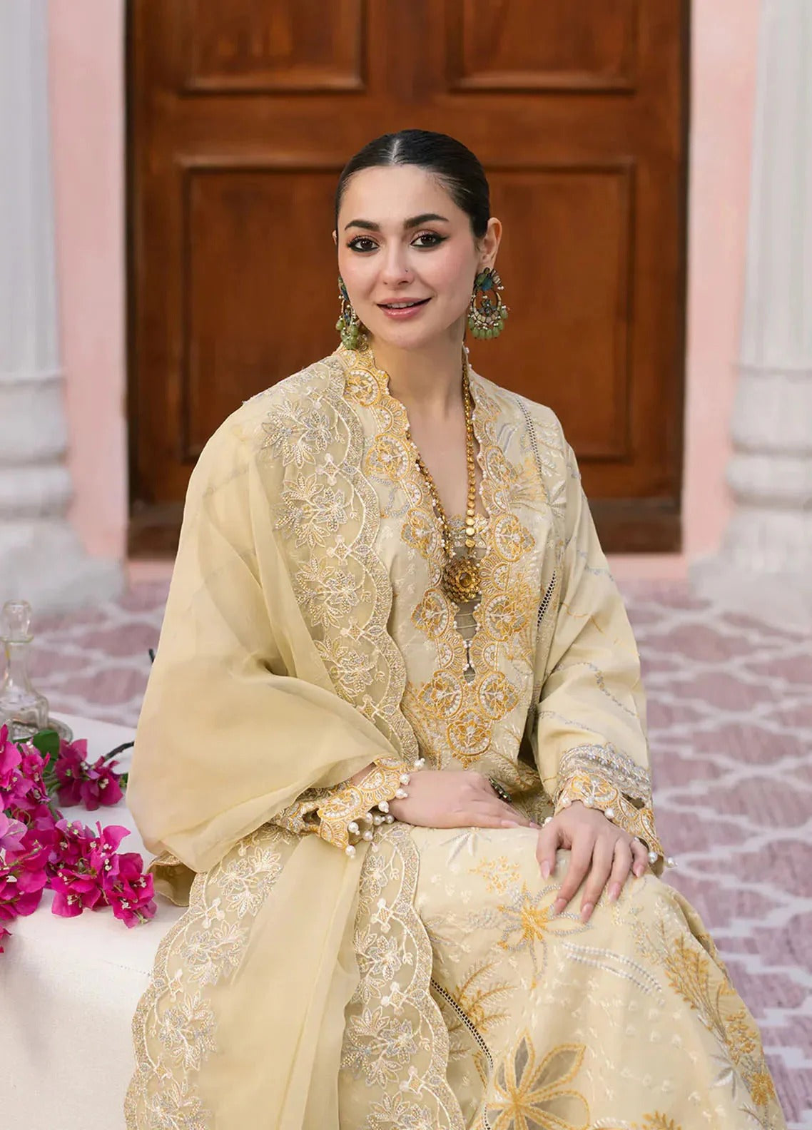 Dhanak 3-Piece Embroidered D-66 Maryam