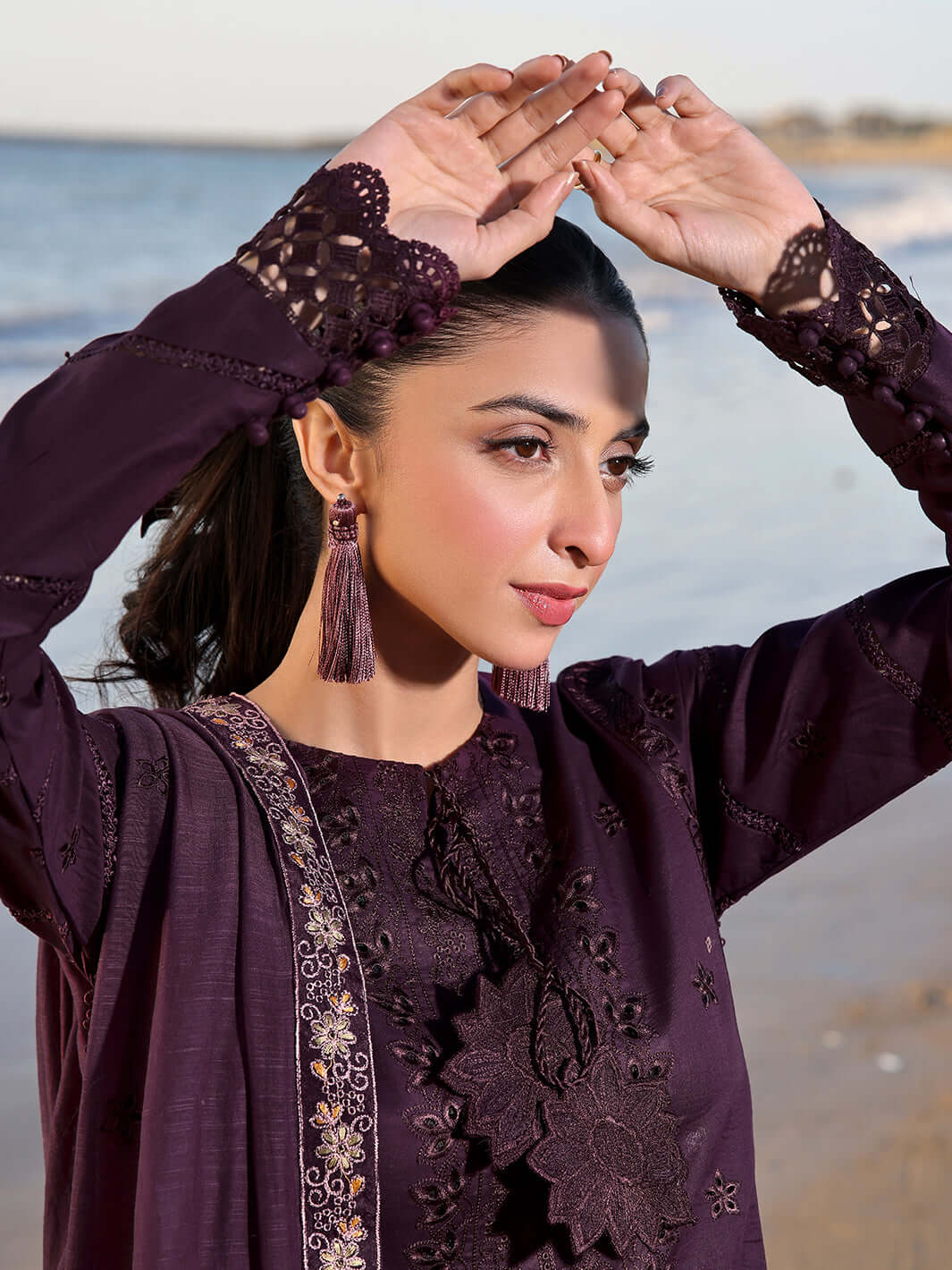 Dhanak 3-Piece Embroidered Dress D-GD 26