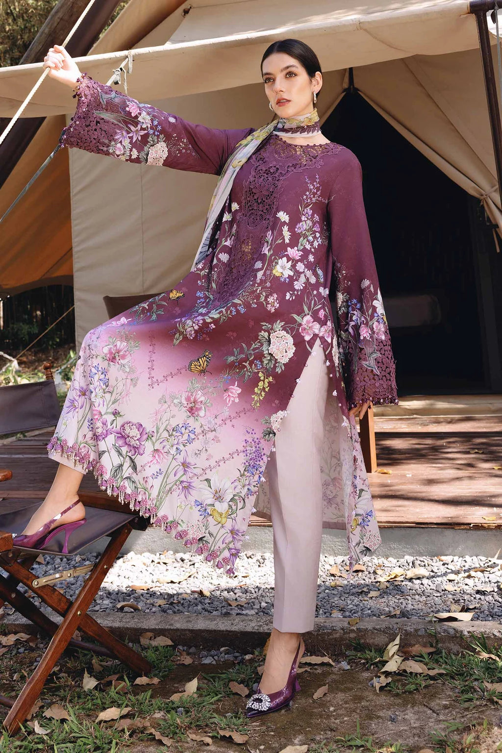 Zara Jahan- Lawn Dress D-1060