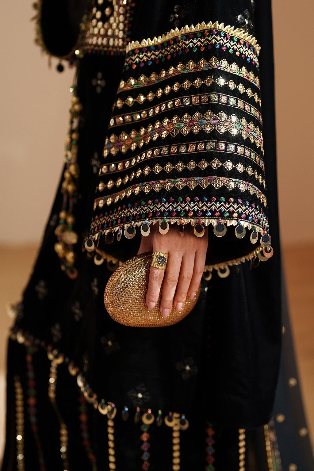 ZARA JAHAN 7008 - JZ Embroidered Velvet 3-Piece Dress