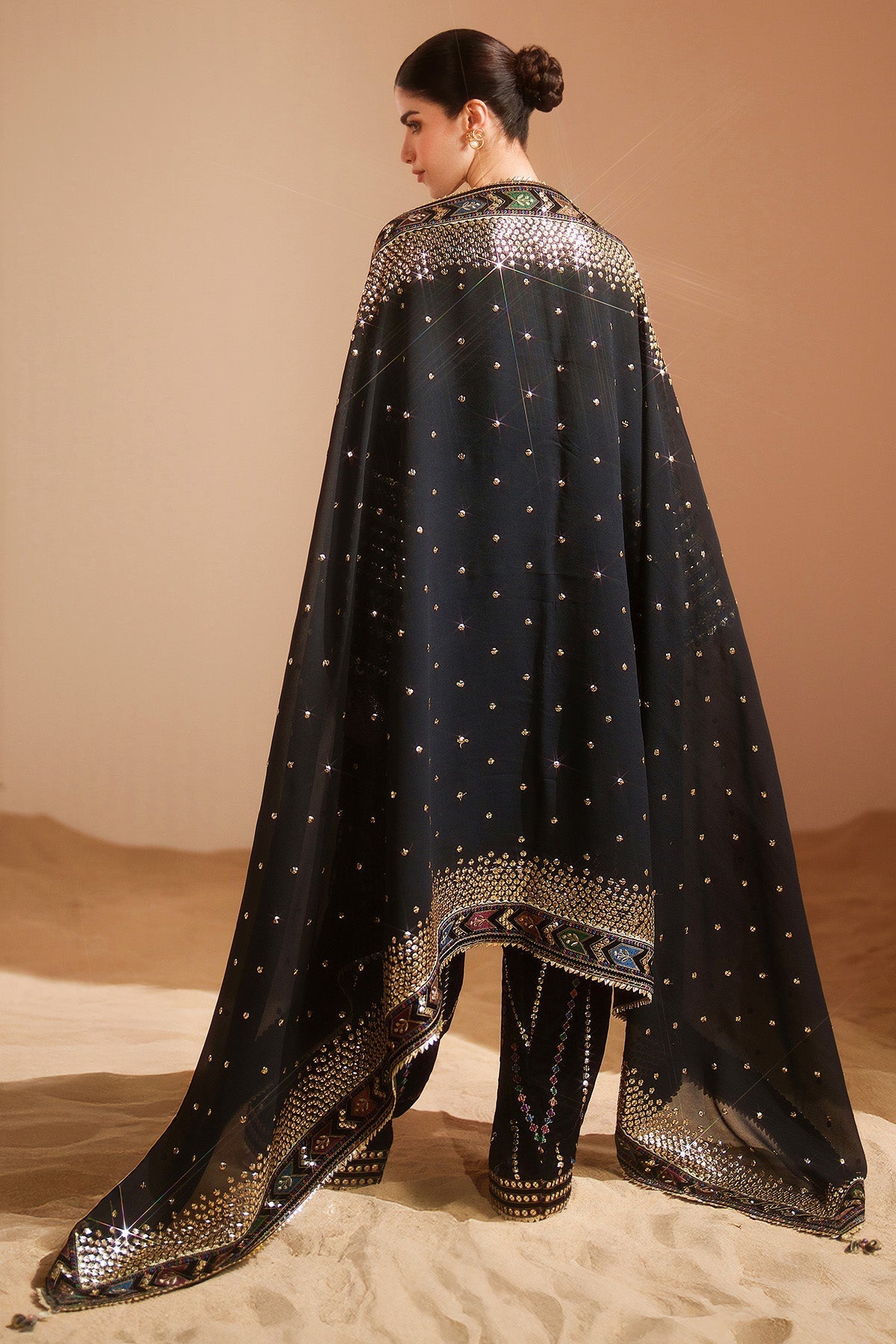 ZARA JAHAN 7008 - JZ Embroidered Velvet 3-Piece Dress