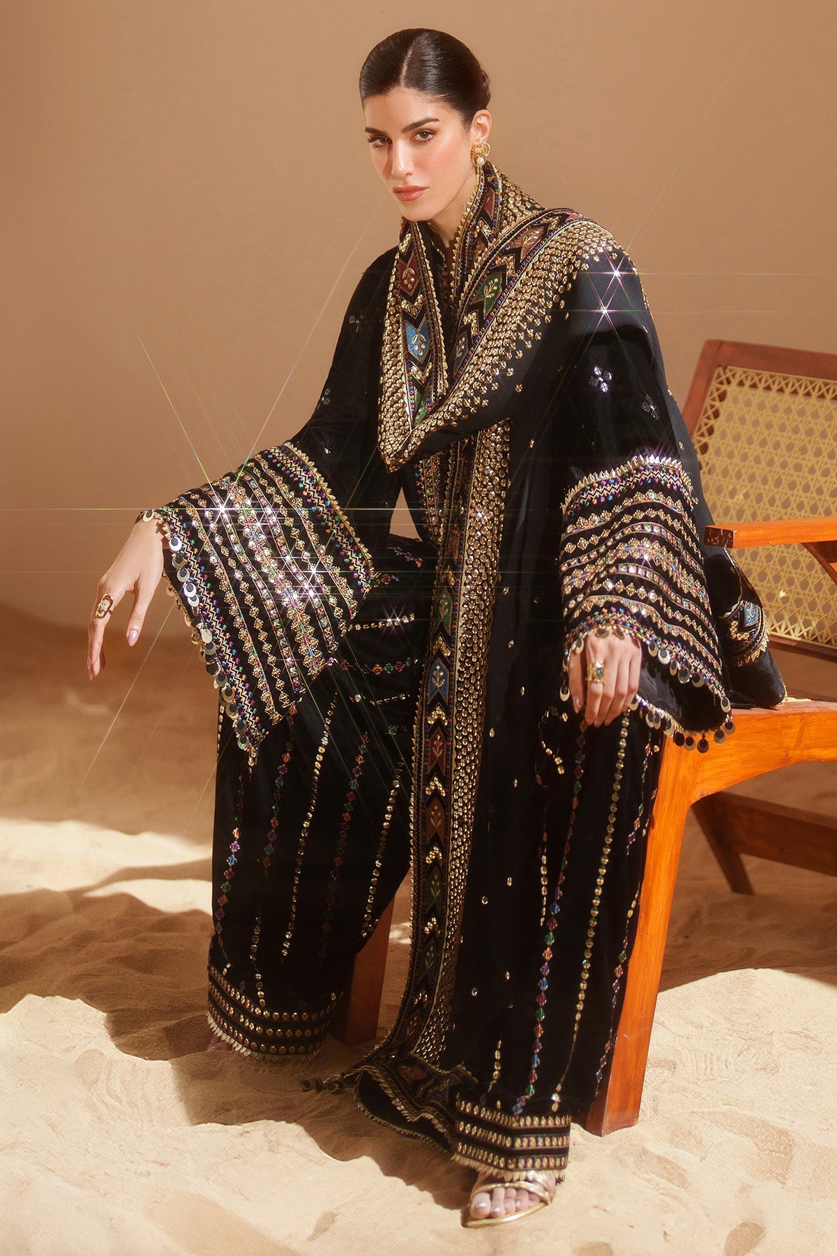 ZARA JAHAN 7008 - JZ Embroidered Velvet 3-Piece Dress