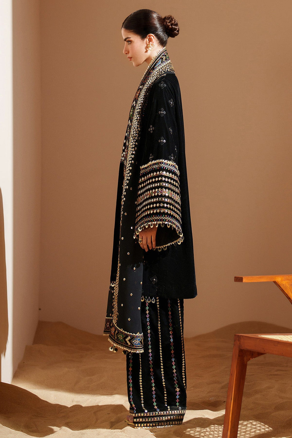 ZARA JAHAN 7008 - JZ Embroidered Velvet 3-Piece Dress