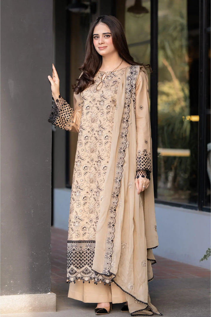 Dhanak 3-Piece Embroidered Dress D-GD 43
