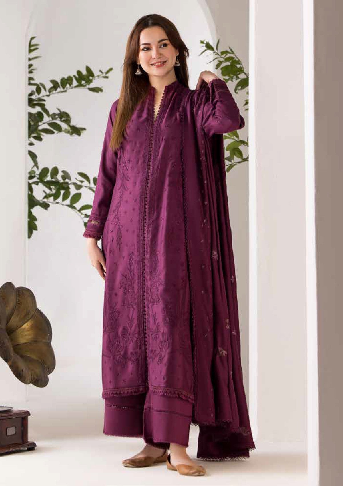 Dhanak 3-Piece Embroidered Dress D-GD 30