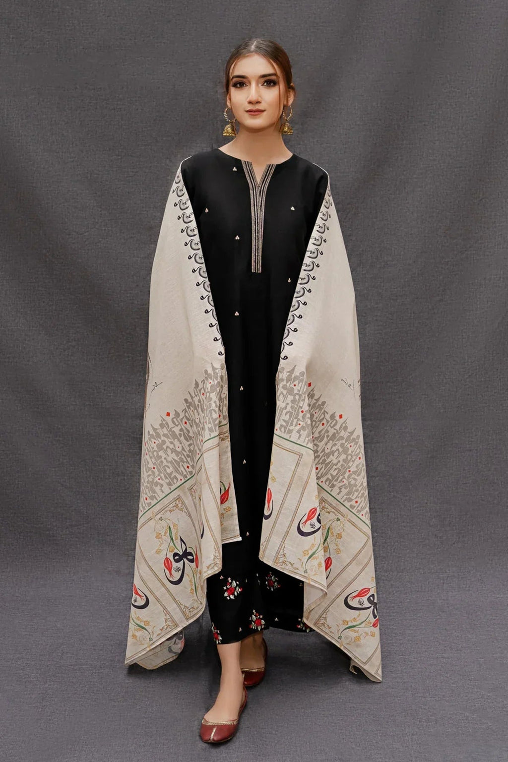 Dhanak 3-Piece Embroidered Dress D-GD T15