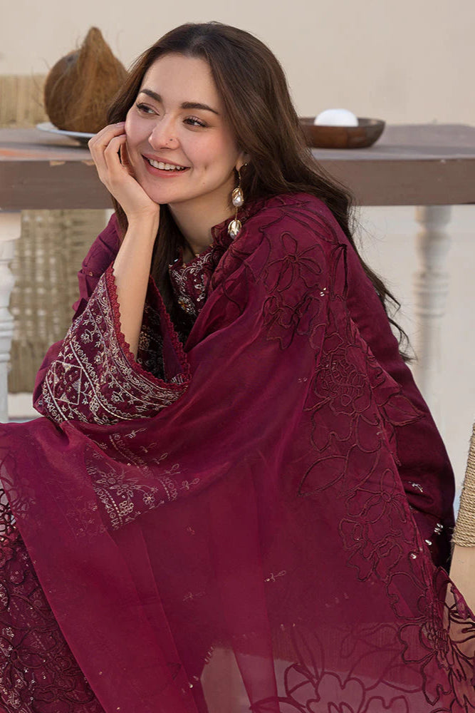 ZARA JAHAN 312 - Embroidered Velvet 3-Piece Dress with Embroidered Organza Dupatta