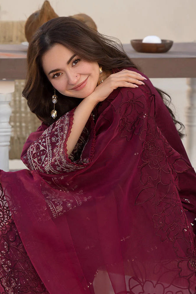 ZARA JAHAN 312 - Embroidered Velvet 3-Piece Dress with Embroidered Organza Dupatta