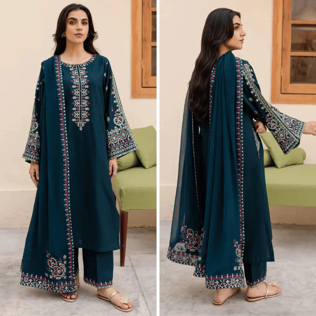 Sapphire Embroidered Lawn 3-Piece D-548