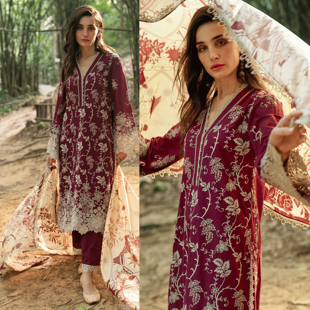 Asim Jofa, 3-Piece Embroidered Lawn - 589