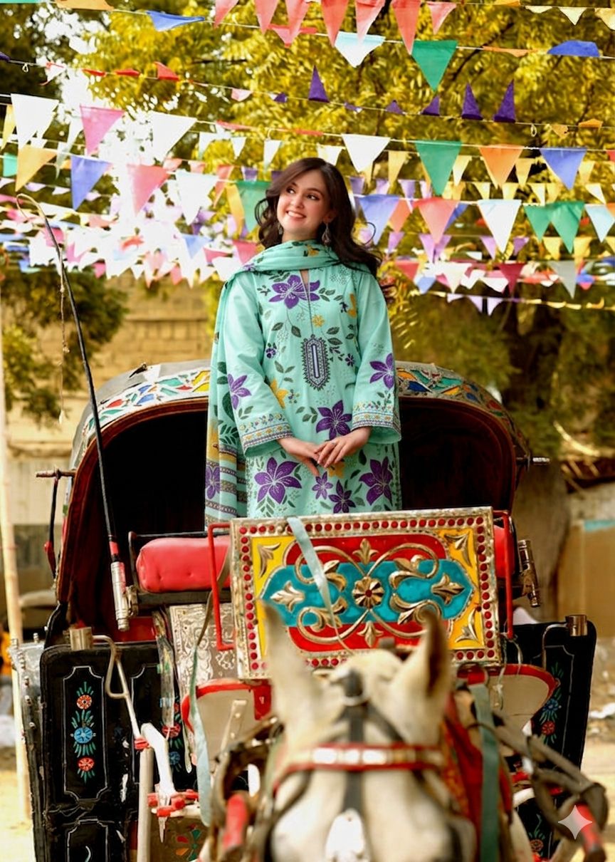 Zara Jahan- Lawn Dress D- 1107