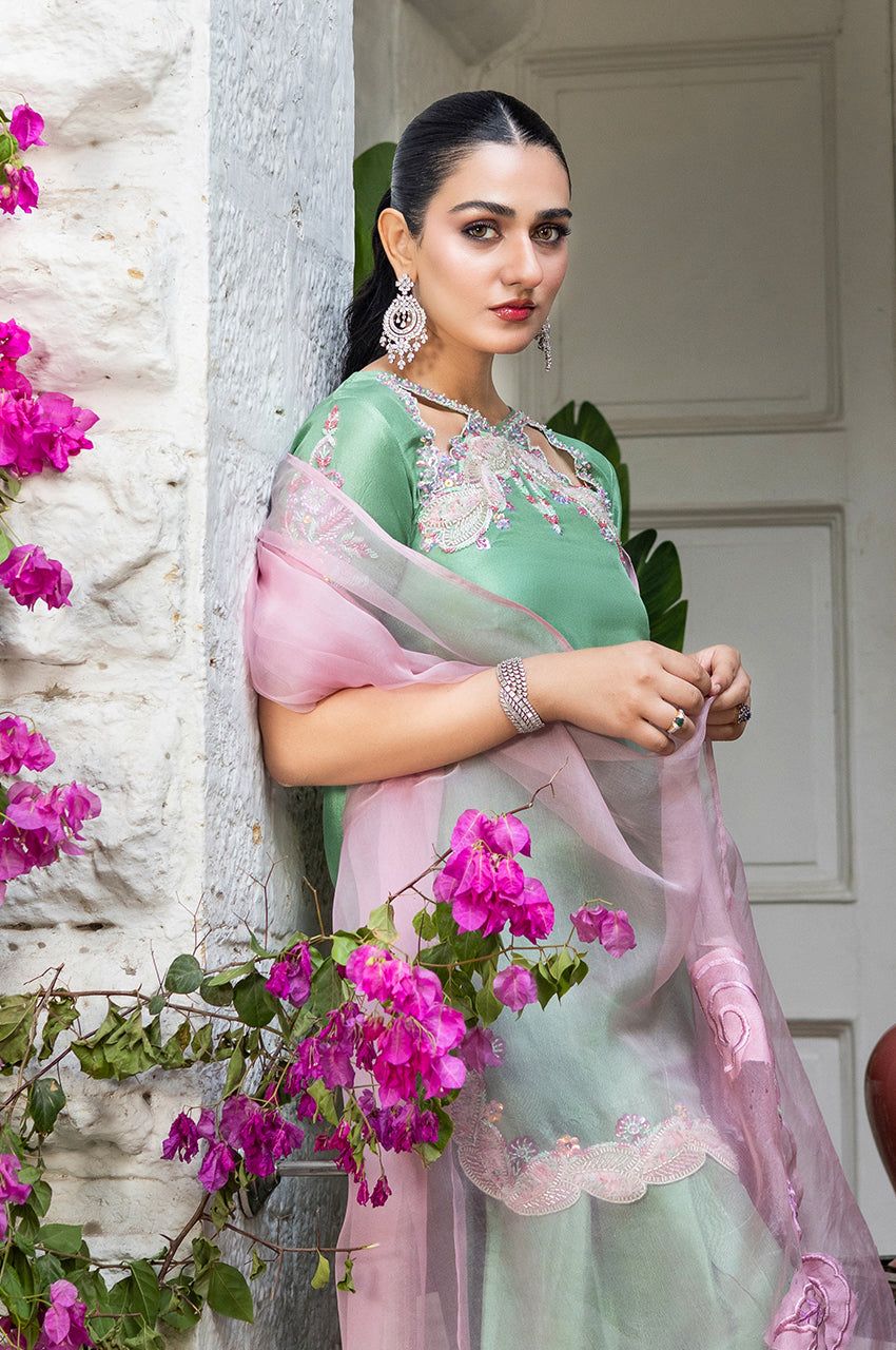 Zara Jahan- Shamooz Silk 3pc Suit Dress D-810