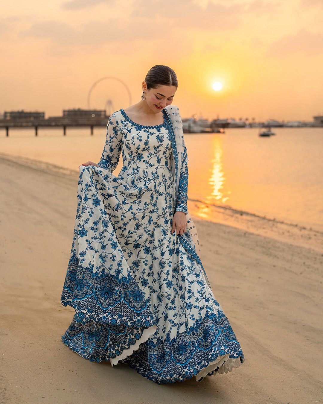 Zara Jahan- Lawn Frock Style D-1077