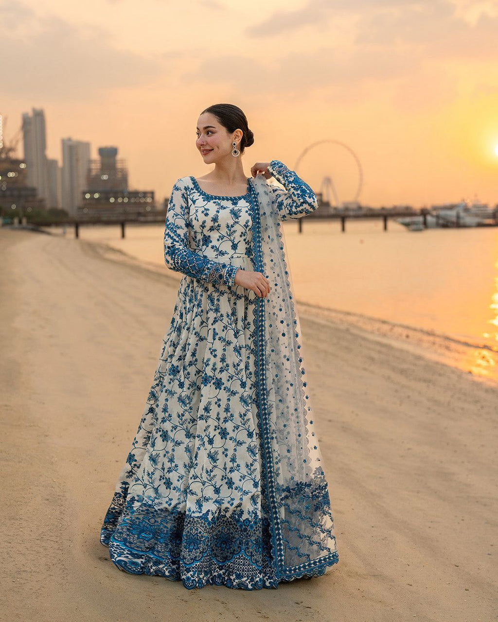 Zara Jahan- Lawn Frock Style D-1077