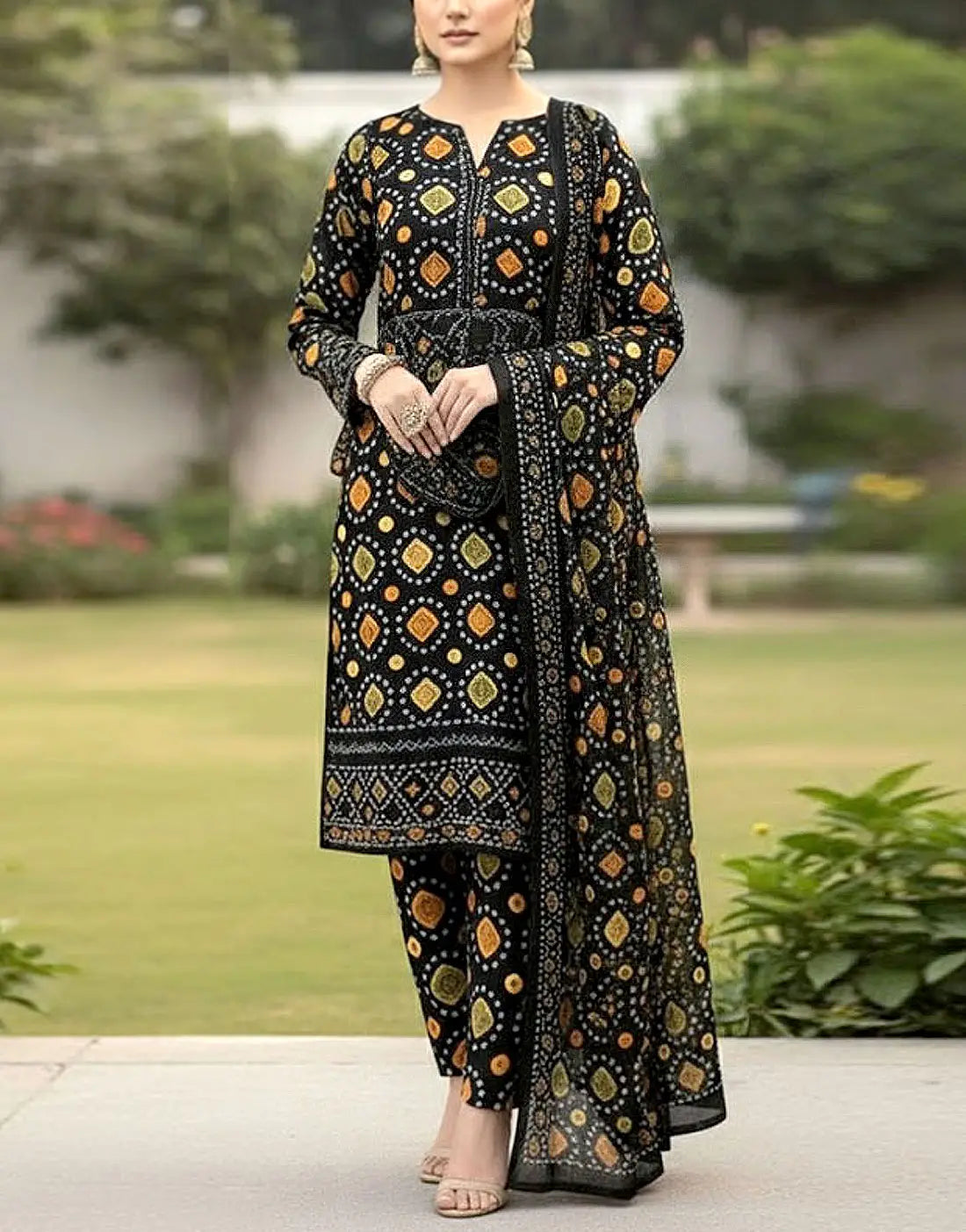 Zara Jahan- Lawn Dress D-1050